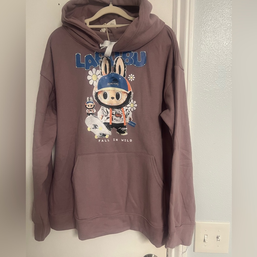 Graphic Hoodie with labubu character print